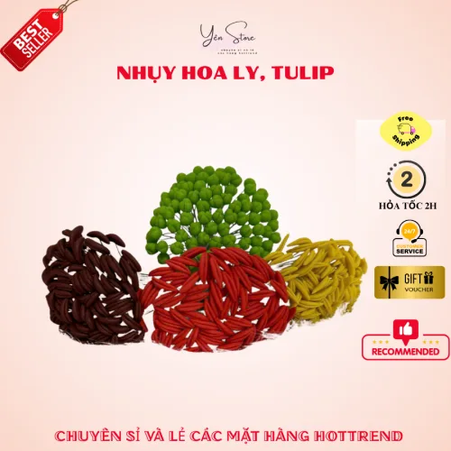 Nhụy Hoa Ly Giả Cao Cấp Phụ Kiện Làm Hoa Handmade Thay Thế Nhụy Hoa Trang Trí Bền Đẹp Tự Nhiên DIY